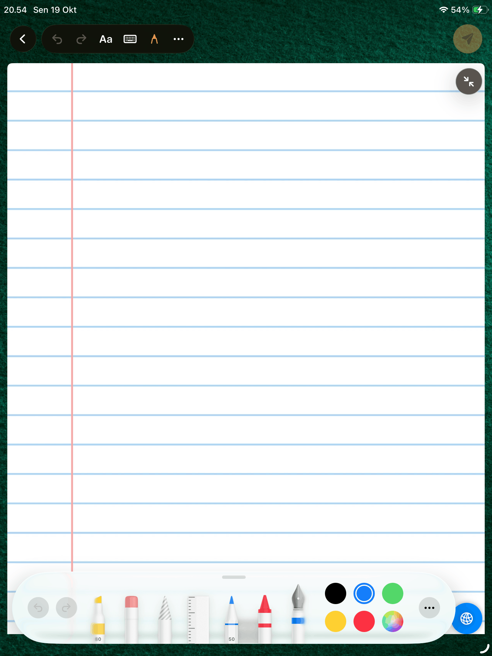 Handwriting a letter on iPad with Apple Pencil